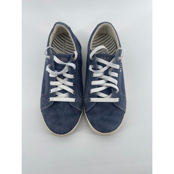 Taos Shoes - Taos Womens Star Shoes 8.5 Denim blue Sneaker Casual Low Top Lace Up
